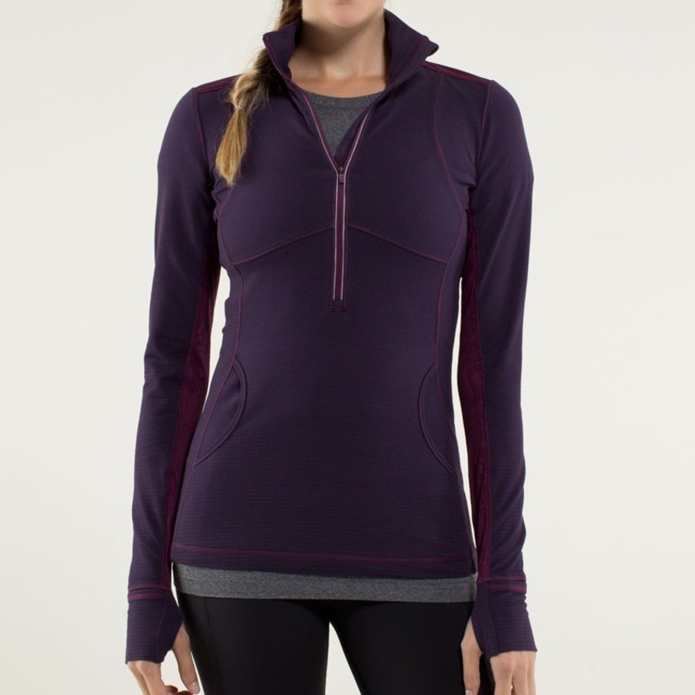 Lululemon Star Runner Pullover Hyper Stripe Plum / Plum